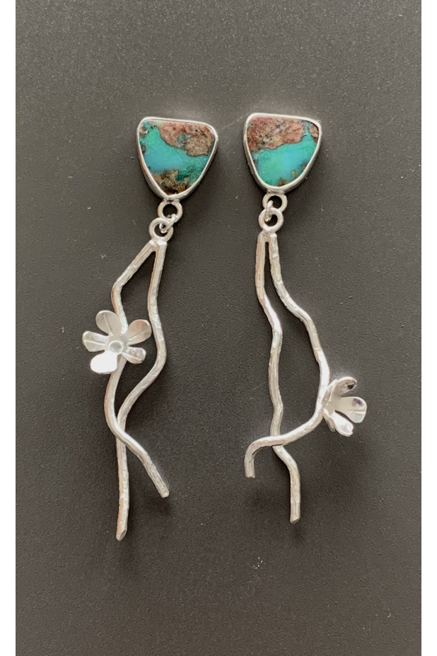 Sterling silver and chrysocolla