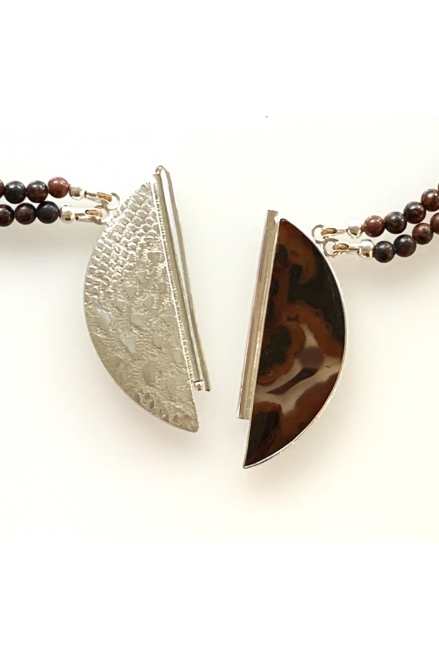 Neckpiece with Brazilian agate